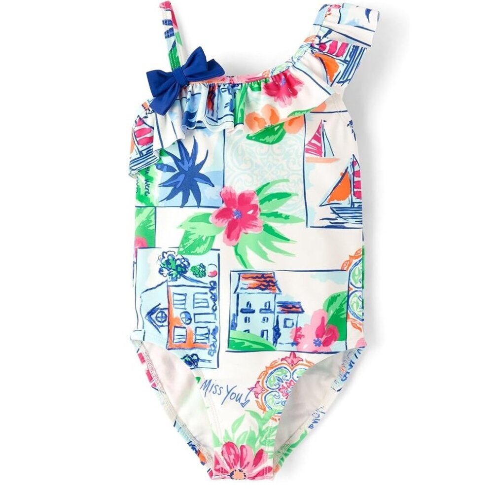 Gymboree - Girls Vacation One Shoulder One Piece
